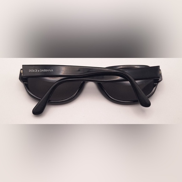 Vintage Dolce Gabbana DG7035 Black Oval Sunglasses Frames Only - Picture 4 of 8